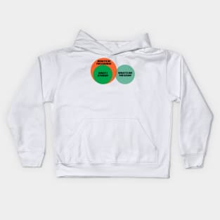 Venn Diagram: Student University Exam Study What’s in the course Kids Hoodie